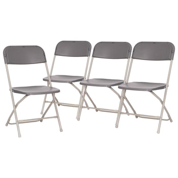 4 Pack Gray Folding Chairs