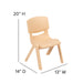 4PK Natural Plastic Chair