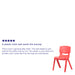 4PK Red Plastic Stack Chair