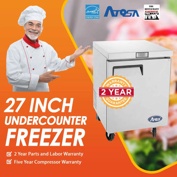 Atosa USA MGF8405 Undercounter 27-Inch One Door Freezer