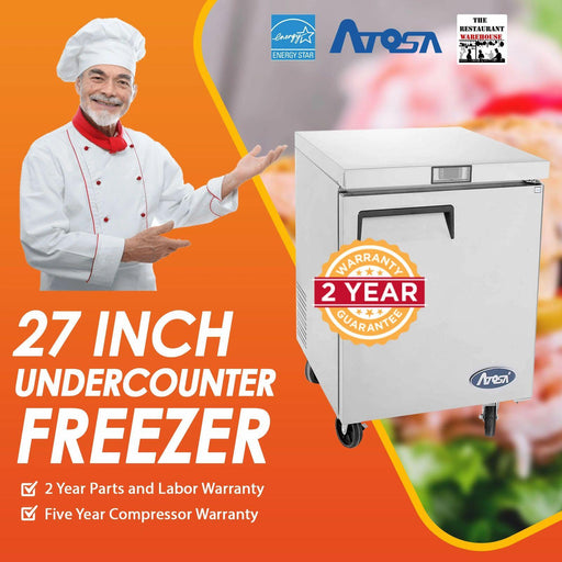 MWF9010GR Solid Top Chest Freezer, 10 Cu Ft Dim.: 40-1/2 W – American Chef  Supply