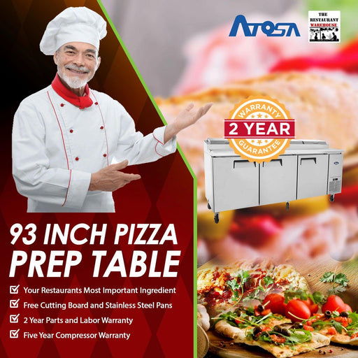 Atosa MPF8203 93-Inch Pizza Prep Table