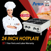 Atosa USA ATHP-24-4 Heavy Duty Stainless Steel 24-Inch Four Burner Hotplate - Propane