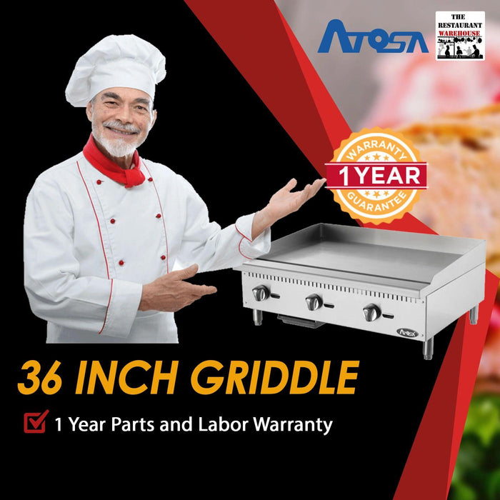 Atosa 24 or 36-Inch Griddle Top Oven