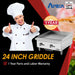 Atosa USA ATMG-24 Heavy Duty Stainless Steel 24-Inch Manual Griddle - Natural Gas