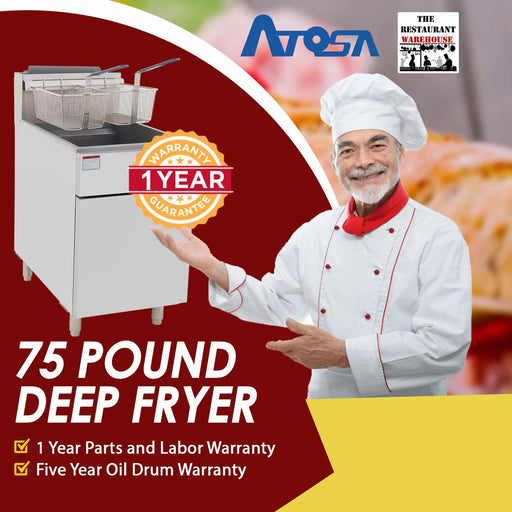 Commercial Deep Fryer  75 lb Commercial Gas Deep Fryer — The