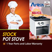 Atosa USA ATSP-18-1 Heavy Duty Stainless Steel 18-Inch Stock Pot Stove - Propane
