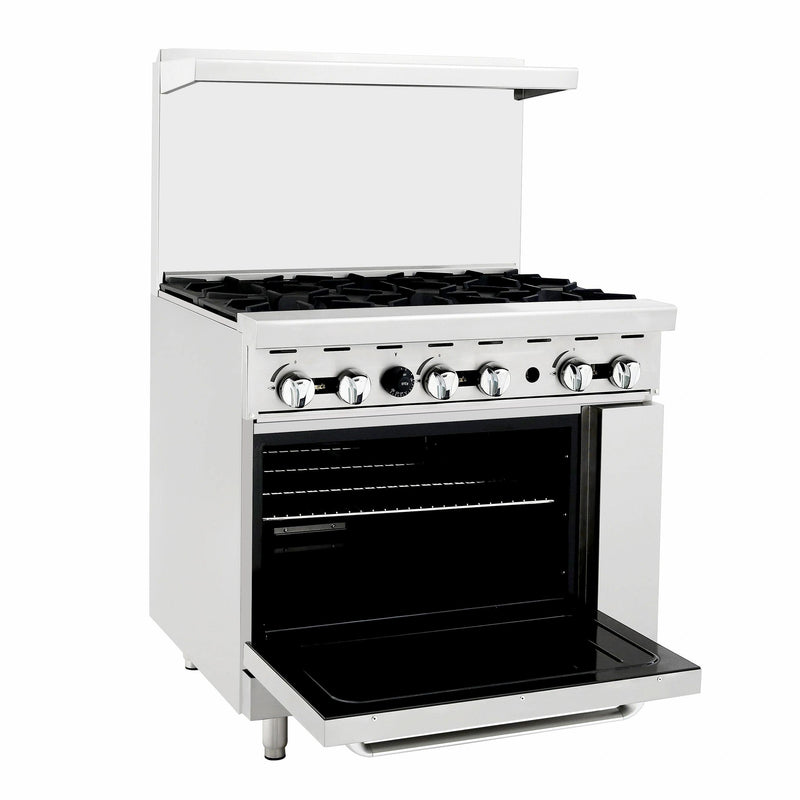 Atosa USA ATO-6B 36-Inch Six Burner Natural Gas Restaurant Range