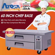 Atosa USA MGF8452 60-Inch Chef Base Refrigerated Equipment Stand
