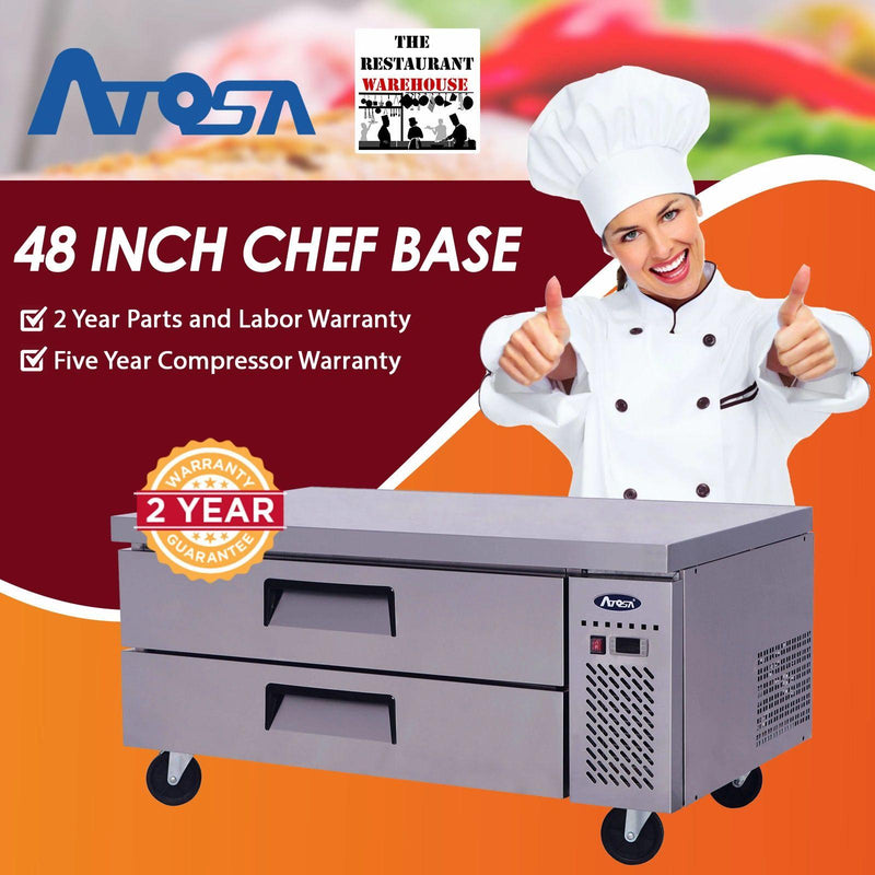 Atosa USA MGF8450 48-Inch Chef Base Refrigerated Equipment Stand