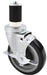 BK Resources 5SBR-RA-GR-TLB 5" Gray Rubber 1-5/8" Expanding Stem Swivel Caster With Top Lock Brake For Work Table