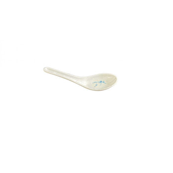 Thunder Group 7003BB 3/4 oz, 5 5/8" X 1 5/8" Won Ton Soup Spoon, Blue Bamboo - Dozen