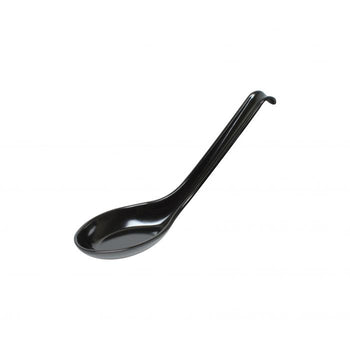 Thunder Group 7200BK 0.6 oz, 6" X 1 3/4" Soup Spoon, Black - Dozen