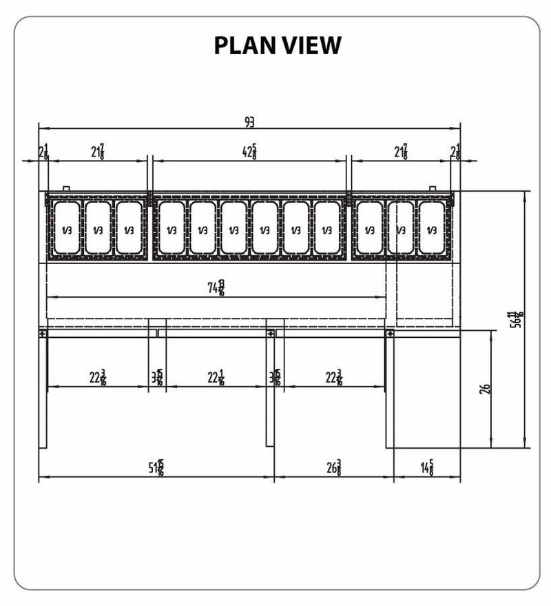 Atosa MPF8203 93-Inch Pizza Prep Table