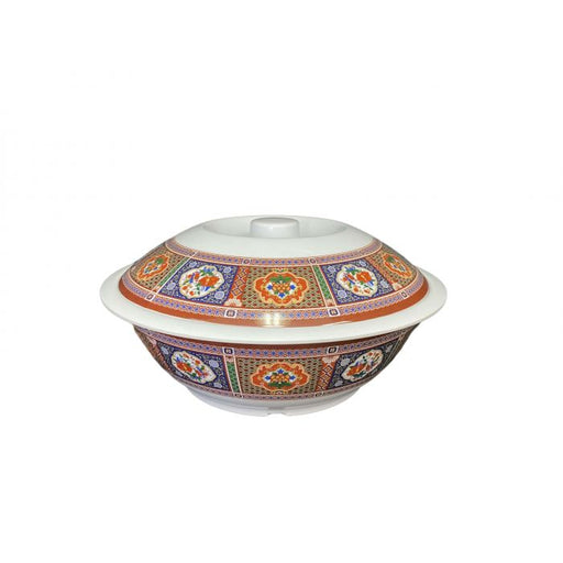 Thunder Group 8010TP 75 oz, 10" Serving Bowl with Lid, Peacock