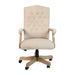 Ivory High Back Fabric Chair