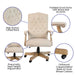 Ivory High Back Fabric Chair