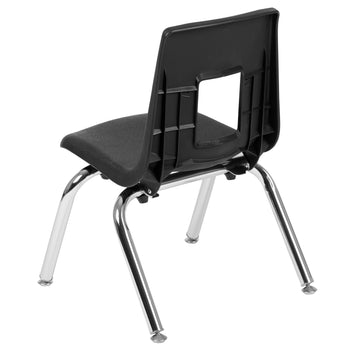Black Student Stack Chair 12"
