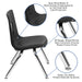 Black Student Stack Chair 12"