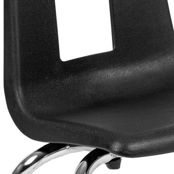 Black Student Stack Chair 14"