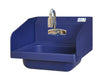 BK Resources APHS-W1410-1SSFA Ion™ Blue Antimicrobial Hand Sink, 1 Hole,  14”x10” W/ Sensor Faucet Adapter & Side Splash