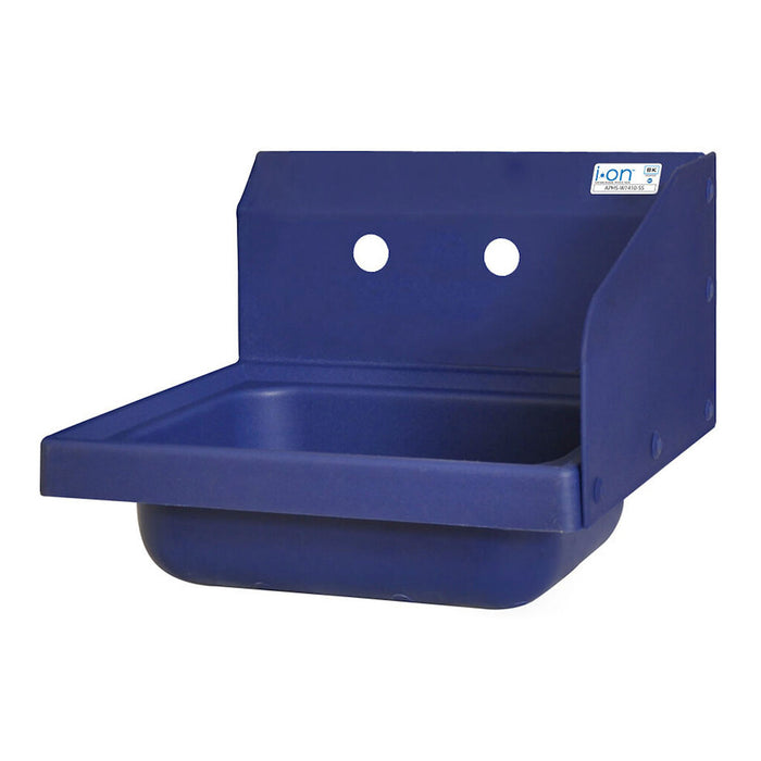 BK Resources APHS-W1410-RSB ION™ Blue Antimicrobial Hand Sink w/ Right Side Splash, 2 Holes