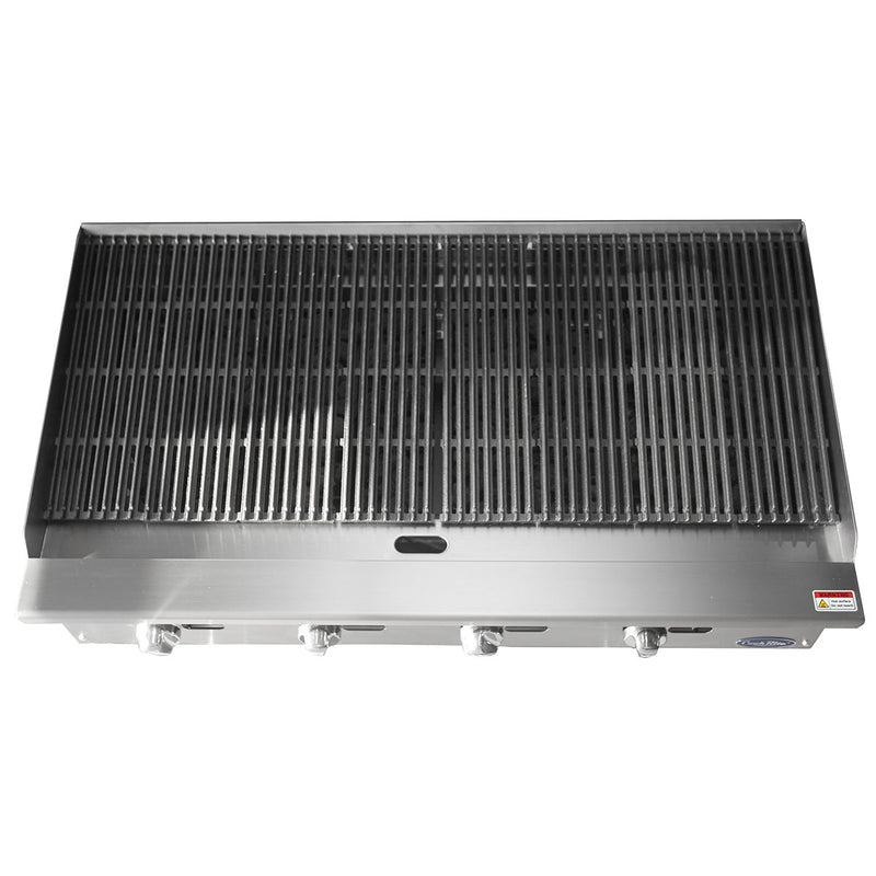 Atosa USA ATCB-48 48-Inch Lava Rock Charbroiler - Natural Gas