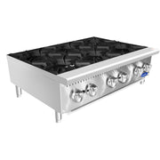 Atosa USA ATHP-36-6 Heavy Duty Stainless Steel 36-Inch Six Burner Hotplate - Propane