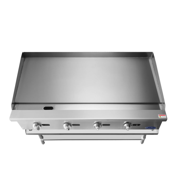Atosa USA ATMG-48 Heavy Duty Stainless Steel 48-Inch Manual Griddle - Propane