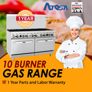 Atosa USA AGR-10B 60-Inch Ten Burner Natural Gas Range