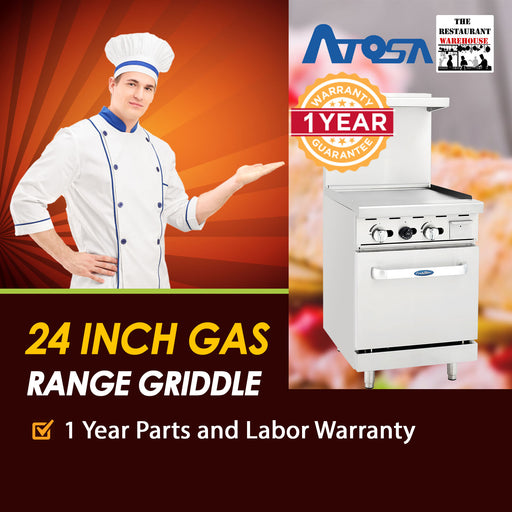 Atosa USA AGR-24G 24-Inch Griddle Natural Gas Restaurant Range