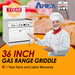 Atosa USA AGR-36G 36-Inch Griddle Natural Gas Restaurant Range