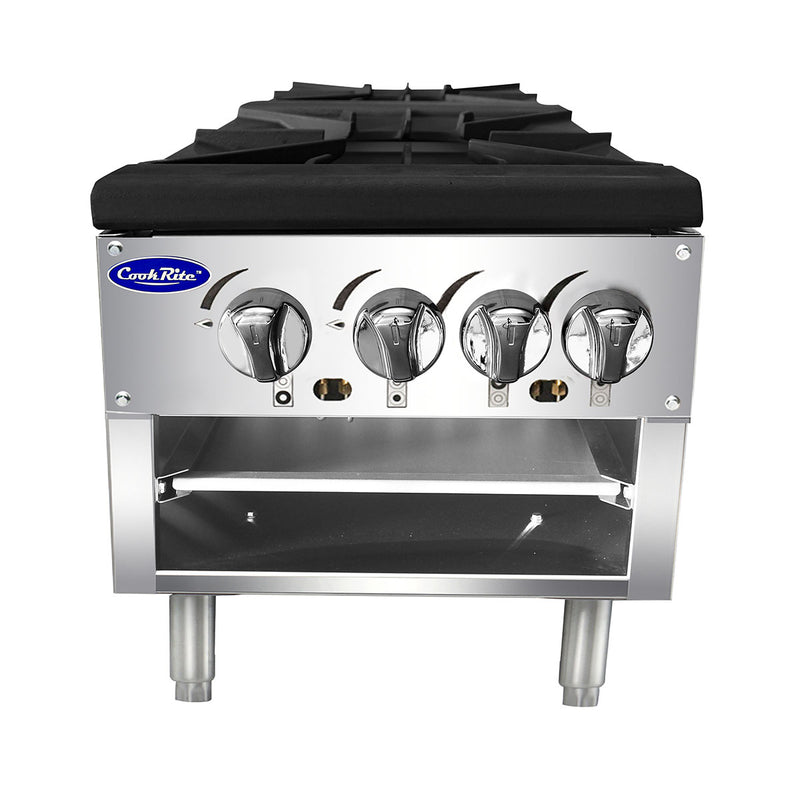Atosa USA ATSP-18-2L 18-Inch Low Double Burner Stock Pot Stove - Propane
