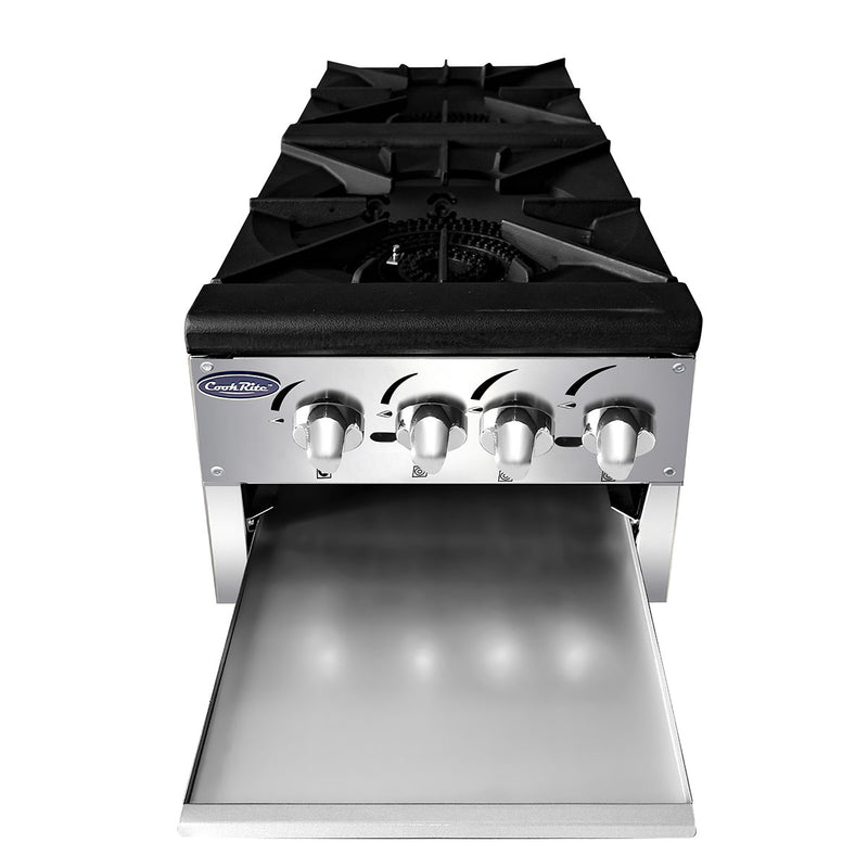 Atosa USA ATSP-18-2 Heavy Duty Stainless Steel 18-Inch Double Burner Stock Pot Stove - Propane