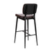 2PK Brown Leather Barstools