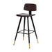 2PK Brown Leather Barstools