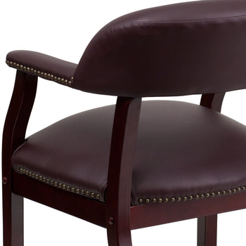 Burgundy Leather Guest Chair