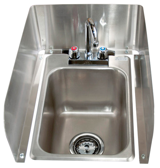 BK Resources BK-DI1014-SS Removable 3-Sided Splash for 10"x14" Sinks