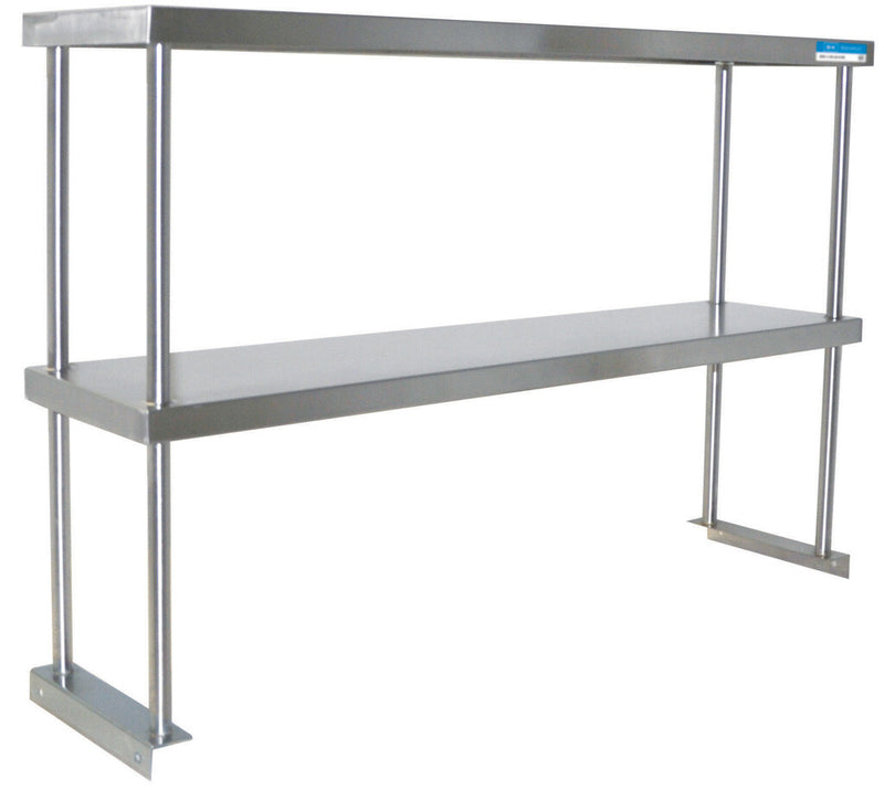 BK Resources BK-OSD-1296 Double Overshelf 12" X 96" 18 Ga. Stainless Steel