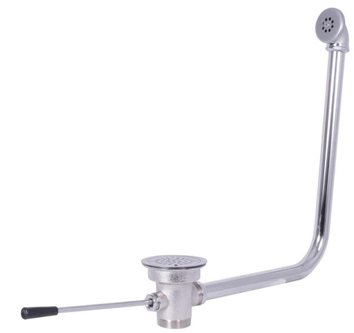 BK Resources BK-SLW-1O Lever Waste Valve, Straight Drain With Overflow, 3-1/2" Sink Opening