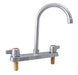 BK Resources BK8D-5G-G Workforce Standard Duty Faucet, 5" Gooseneck Spout, 8" O.C. Deck Mount