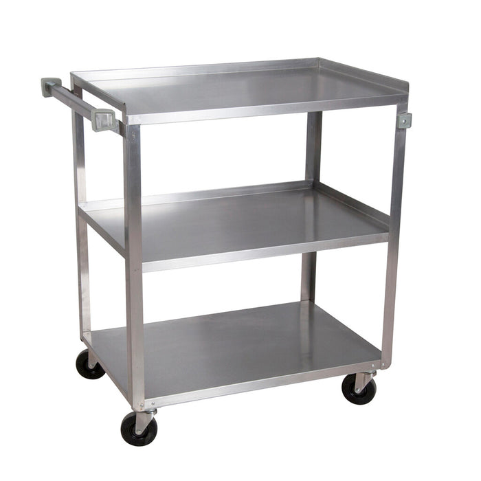BK Resources BKC-1524S-3S SD Stainless Steel Utility Cart, 15-1/2 X 24 (3) Shelves