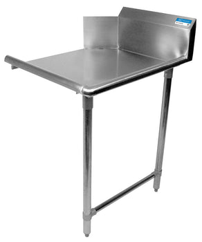 BK Resources BKCDT-60-R-SS 60" Clean Dishtable Right Side Stainless Steel Legs & Bracing