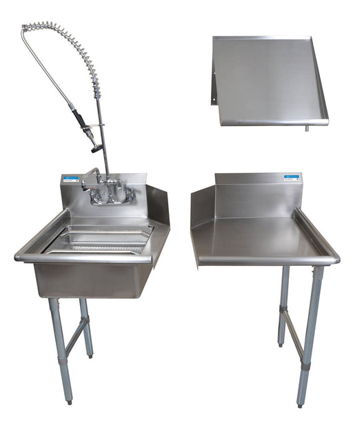 BK Resources BKDTK-26-R-G 26" Right Side Rinse Table Kit