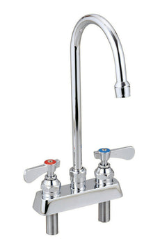 BK Resources BKF-4DM-3G-G OptiFlow Solid Body Faucet, 3.5" gooseneck spout, 4" O.C. deck mount