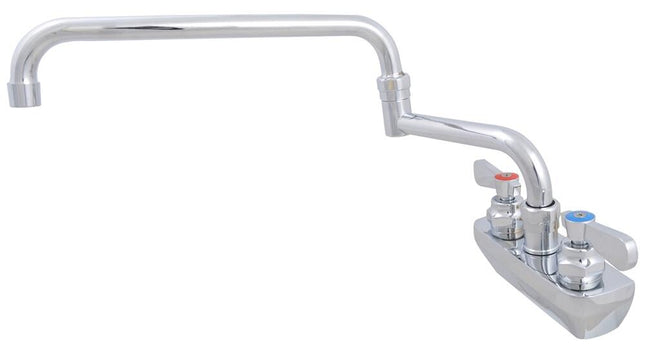 BK Resources BKF-4SM-18-G Optiflow Solid Body Faucet,w/ 18" DJ Swing Spout,4" O.C. Splash Mount