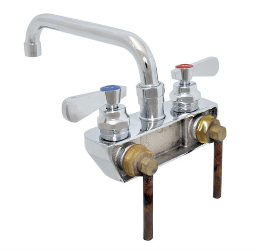 BK Resources BKF-4SM2-10-G OptiFlow Solid Body Faucet,10" swing spout, 4" O.C. shallow splash mount
