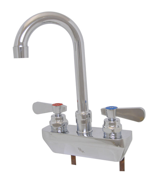 BK Resources BKF-4SM2-5G-G 4" O.C. OptiFlow shallow splash mount Faucet, W/5" Gooseneck Spout