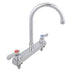 BK Resources BKF-8DM-3G-G Optiflow Solid Body Faucet,W/3.5" Gooseneck Spout, 8" O.C. Deck Mount