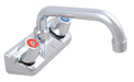 BK Resources BKF-W-18-G 4" O.C.Workforce Splash Mount Faucet W/18"Double-Jointed Swing Spout